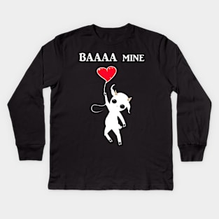 Baaa Mine Valentine's Day Kids Long Sleeve T-Shirt